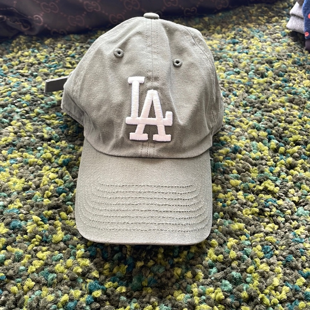 LA dodgers sage green baseball cap